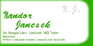 nandor jancsek business card